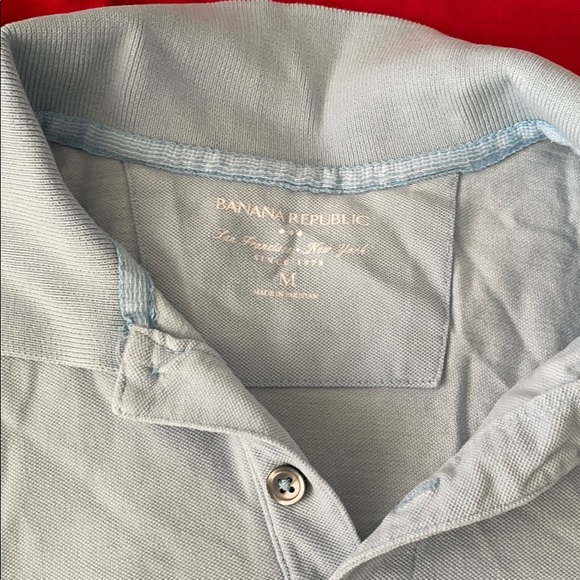 Set- 2 Banana Republic polos red & light blue Med - Picture 2 of 5